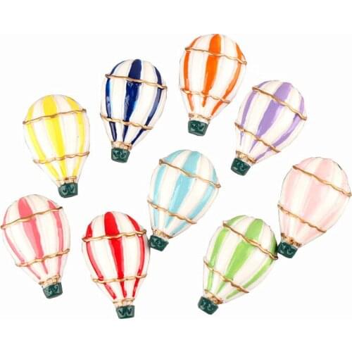 10/30/50 Pcs Mini resin Colorful Hot Air Balloon DIY Earrings / Phone case / Brooch / Hair accessories Key hanging materials