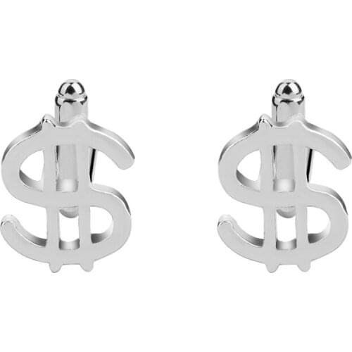 Fashion Personality DIY Currency Symbol Cufflinks New Creative Classics Cufflink Dollar $ Cuff Buttons For Men Christmas gift