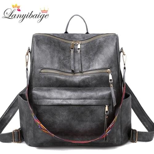 Fashion Women Backpack High Quality Leather Backpack Multifunction Designer Shoulder Bags School Bags for Teenager Girls Bagpack