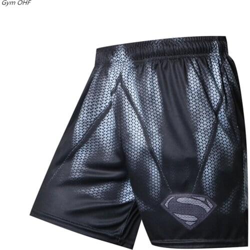 Super Hero 3D Pocket Zip Boxing Shorts Gym Fitness Running Jogging Training Sport Shorts Men Loose Outdoors Comfortable Shorts