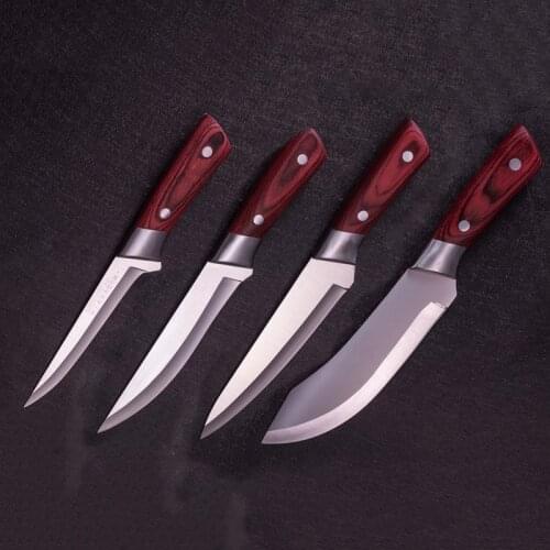 Stainless Steel Meat Cleaver Knife for Butchering Beef Boning Knife Sharp Blade Kitchen Knife Paring Utility knife set