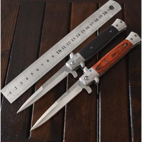 Damascus Steel Outdoor Tactical Camping Hunting Survival Pocket Quick Folding Knife Camping High Hardness Outdoor Hunting Knife