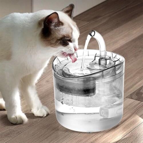 2L Cat Water Fountain Filter Automatic Sensor Drinker For Cats Feeder Pet Water Dispenser Auto Drinking Fountain For Cats