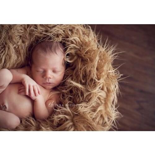 Various Color 8cm Long Faux Fur Blanket unisex Newborn Baby Photo Prop Blanket Photo Props