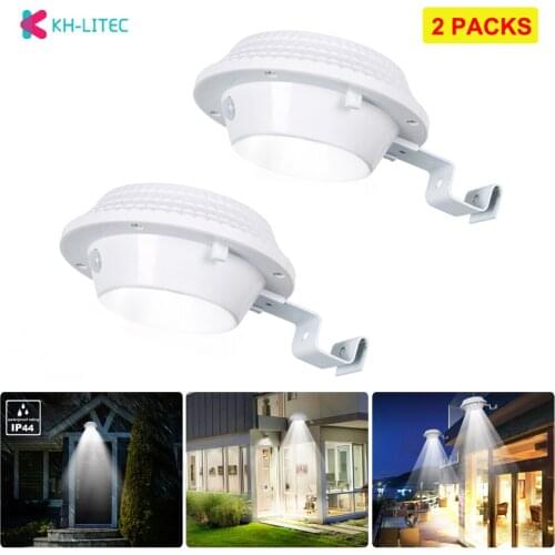 2 PACK Solar Powered PIR Motion Sensor Gutter Lights Waterproof Security Light With 12 LED Chips For Outdoor Garden Fence