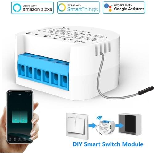 Tuya WiFi Smart Switch Module Energy Monitoring Smart Life Remote Control 2 Way Relay Switch Breaker Work Alexa Echo Google Home