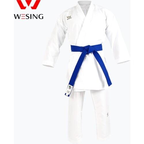 Wesing Karate KATA gi Karate Uniform White Karate Costume with Belt WKF Approved karate clothing