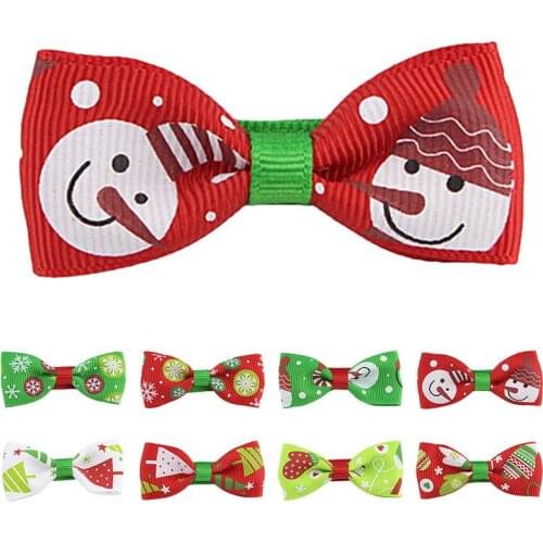 Coxeer 1pc Creative Christmas Bow Decor Hair Clips Hair Barrette Hair Pin Hair Accessories Christmas Party Dress Up