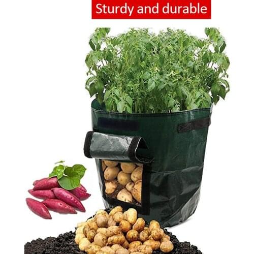 Potato Grow Container Bag Plant PE Fabric Bags Potato Cultivation Vegetable Planting Bags Garden Pots Planters Grow Bag Farm