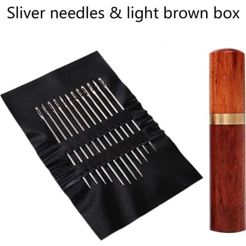 12 PCS / Lot Blind Needles Gold Tailor Easy to Go Through From Side Hand Sewing Embroidery Tool DIY Needlework