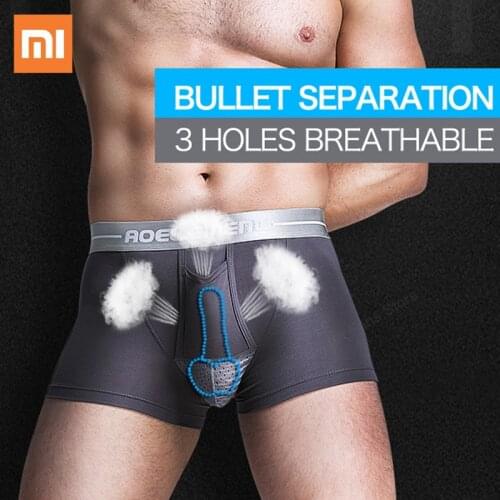3pcs Xiaomi Mijia Mens Sexy Underwear Modal U-shaped Health Men Boxer Breathable Soft For Male Boxershorts Panties Underpants