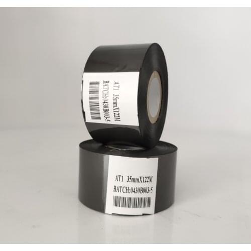 35x122m production date printing machine Black color hot coding ribbon