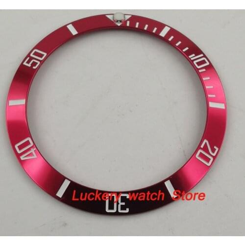 38mm red bezel white marks fit for 40mm SUB GMT mens watch-Q29