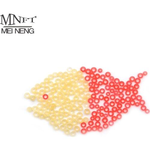 MNFT 600PCS/Packs Fishing Pellet Band Bloodworm Bait Granulator Yellow Red Color Rubber Band Lure Tackle Baits Bands