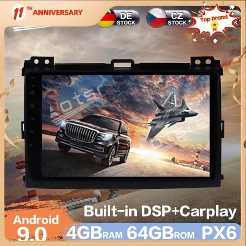Aotsr Android 9.0 4GB ROM Car Radio GPS Navigation DSP For Toyota Prado 2004-2009 Car Auto Stereo Video HD Multimedia DVD Player