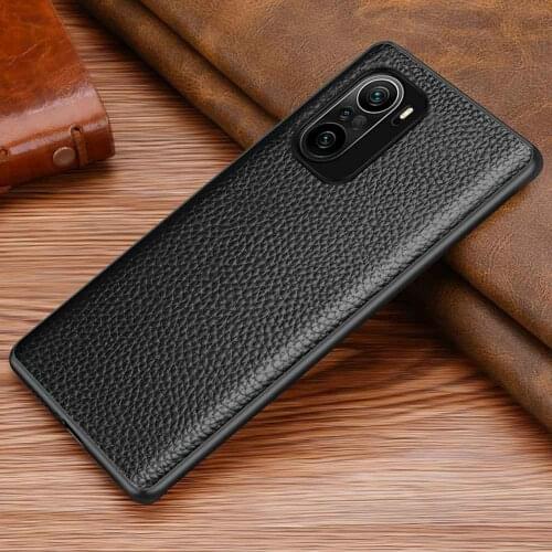 Genuine Leather Case For Xiaomi Pocophone F3 Case Cover Anti Knock Leather Etui Coque For Poco F3 Cases Luxury Phone Shell