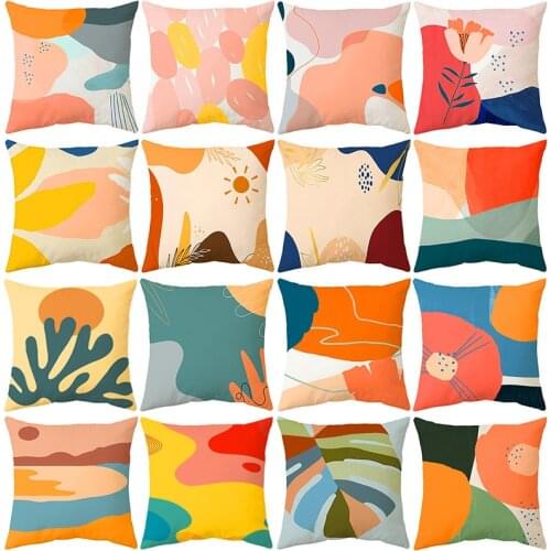 Geometric Print Decorative Cushions Pillowcase Polyester Cushion Cover Throw Pillow Sofa Decoration Pillowcover