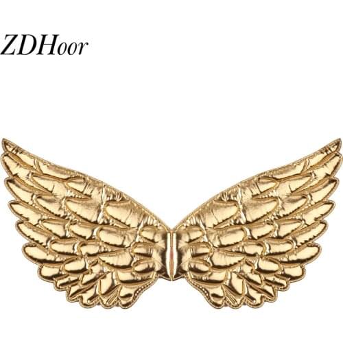 US STOCK Angel Wings Kids Children Metallic Wings Halloween Cosplay Party Costume Props for Photography Masquerade Accessory