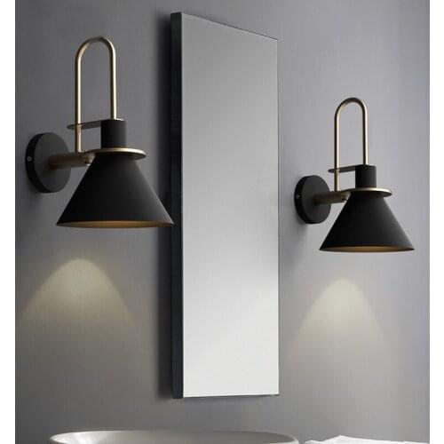 Nordic Childrens Wall Lamp Bedside Lamp Bedroom Modern Living Room Walkway Stairs Attic Interior Simple Iron Belt Wall Lamp LED