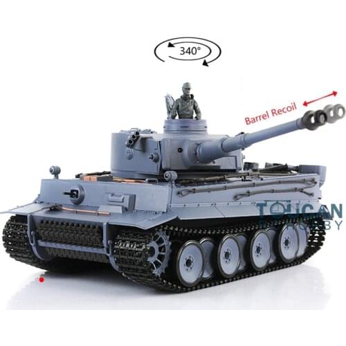 Heng Long 2.4Ghz 1/16 TK7.0 Plastic German Tiger I RTR RC Tank 3818 Barrel Recoil TH17234