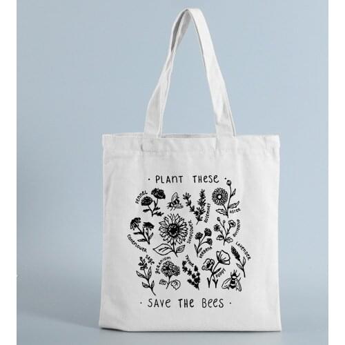 Women Canvas Bag Leisure Eco Reusable Shopping Bags Foldable Shoulder Bag Girls Students Fashion Graphic Handbag Tote