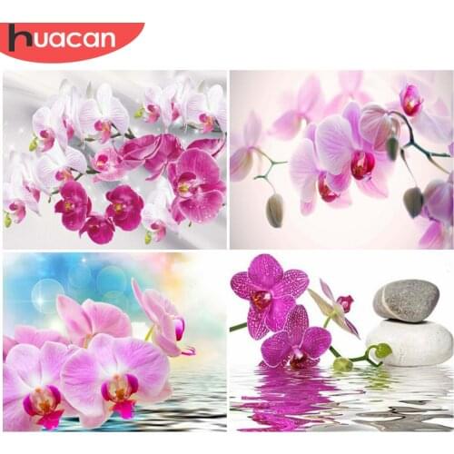 HUACAN DIY Flower Pictures By Number Kits Home Decor Painting By Numbers Landscape Drawing On Canvas HandPainted Art Gift