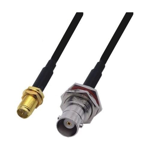 RG58 Cable RP-SMA Female to BNC Female Bulkhead Connector WiFi Antenna Extension Pigtail jumper cable