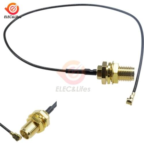 2Pcs IPX to SMA Female Coaxial Connector SMA Female Connector to uFL/u.FL/IPX/IPEX RF Adapter Cable with 18cm Length Wire