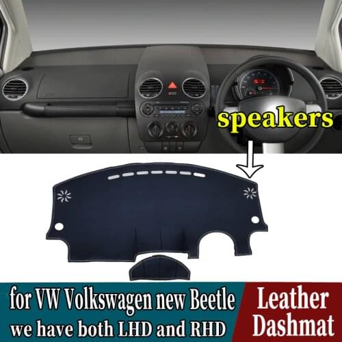 Leather Dashmat Dashboard Cover Pad Dash Mat Carpet Car-Styling accessories For VW Volkswagen new Beetle 1997 2004 2005 2010 RHD