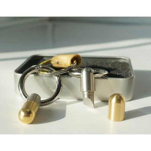 Outdoor Portable Mini Keychain Tiny Capsule Knife Cutting Tool Survival Emergency Tools Stainless Steel Adventure EDC Supplies