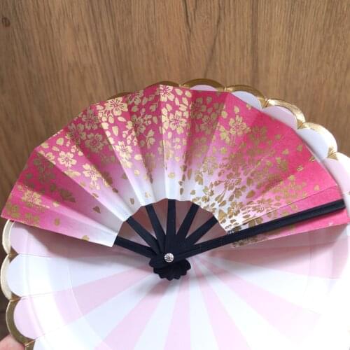 OOAK Pink Sakura Floding Fan Japan Kimono Style For 1/3 24" Tall BJD SD SD13 MSD DK DZ AOD DD Doll Use HEDUOEP