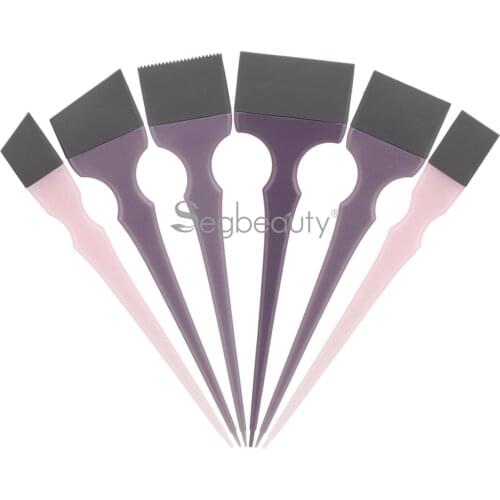 Segbeauty Professional 6pcs Silicone Hair Color Brushes Balayage Hair Dye Tint Brush Set Hairdressing Hair Treatments Care Kit