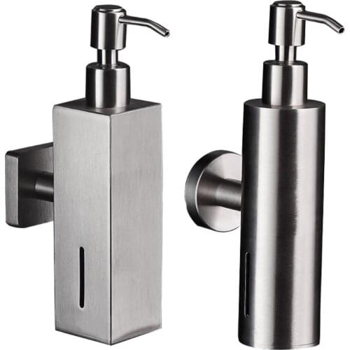Stainless Steel Soap Dispenser Bathroom Shampoo Wall Mounted Soap Dispenser