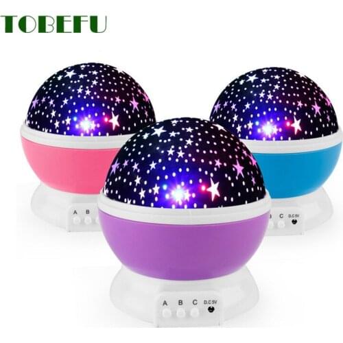 Novelty Luminous Toys Romantic Starry Sky LED Projector Battery USB Night Light Creative Birthday Toys For Children Kids