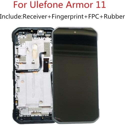 New Original For Ulefone Armor 11 Cell Phone 6.1" 5G LCD Display Assembly Digitizer With Frame+Touch Screen Panel+Receiver FPC