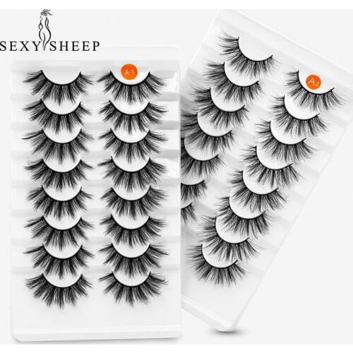 SEXYSHEEP 5/8 Pairs Mink Lashes Faux Eyelashes Mink False Eyelashes Dramatic Volume Lashes Eyelash Extension for Makeup