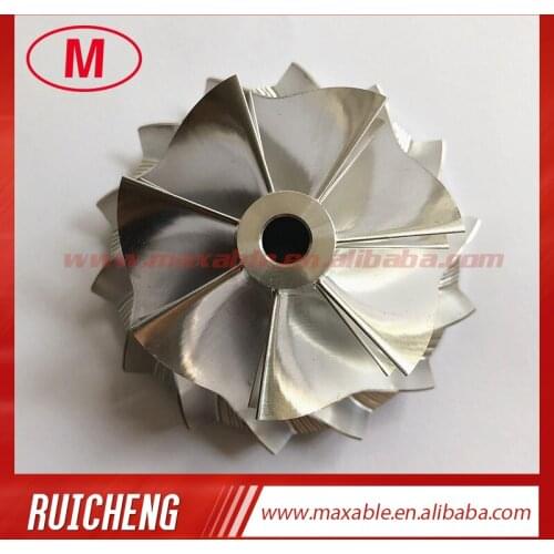 RHF5HB 46.50/59.94mm 7+7 blades high performance turbo billet/milling/aluminum2618 compressor wheel for VF30/VF34/VF35/VF36/VF37