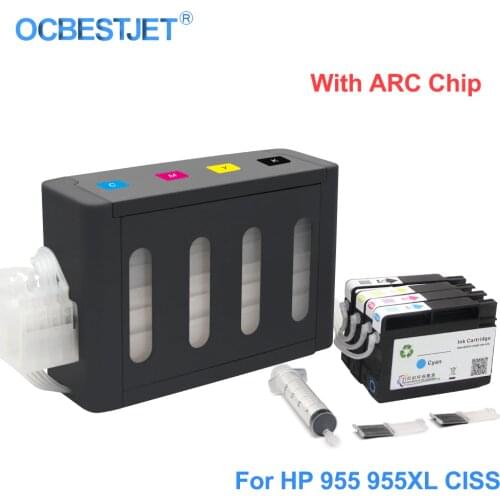 For HP 955XL 955 XL CISS Continuous Ink Supply System For HP Officejet Pro 7740 8730 8740 8735 8715 8720 8725 With ARC Chips