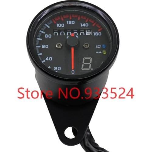 Universal Motorcycle Dual Odometer KMH Speedometer Gauge LED Backlight Signal Light For Yamaha Kawasaki Suzuki Honda KTN