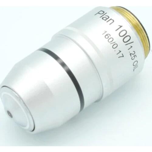 Top quality 100x/1.25 Oil plan Microscope achromatic Objective lens for biological microscope DIN160 , RMSThread