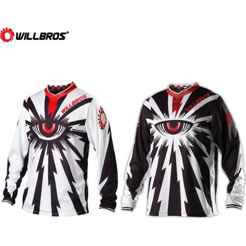Willbros GP Air Jersey Cyclops MX DH Cycling Bike Offroad Motocross Long Sleeve Motorbike Motorcycle Summer T-shirt