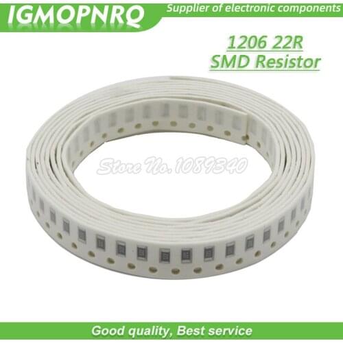 100PCS 1206 SMD Resistor 1% 20 ohm chip resistor 0.25W 1/4W 20R IGMOPNRQ