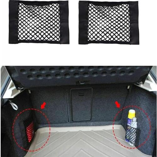 2pcs Car Seat Back Organizers , Trunk Interior Bag, Mesh Cargo Net Rear Seat Storage Bag Holder Pocket
