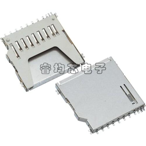 20PCS/Lot SD Card Holder Socket Connector 9P/9Pin Long-body-Type For Memory