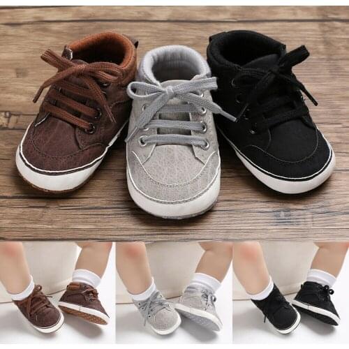 2019 New Baby Shoes Spring PU Suede Lace Casual Baby Boy Shoes Fashion Cotton First Walker Gentleman Baby Boy Shoes