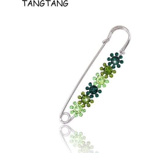 Large Vintage Female Multicolor Pins and Brooches for Women Collar Lapel Pins Badge Flower Rhinestone Brooch Jewelry, Item BP104