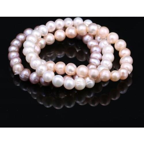 Irregular Natural Freshwater Potato-shaped Pearl Bracelet Charms For Elegant Women Romantic Love Gift