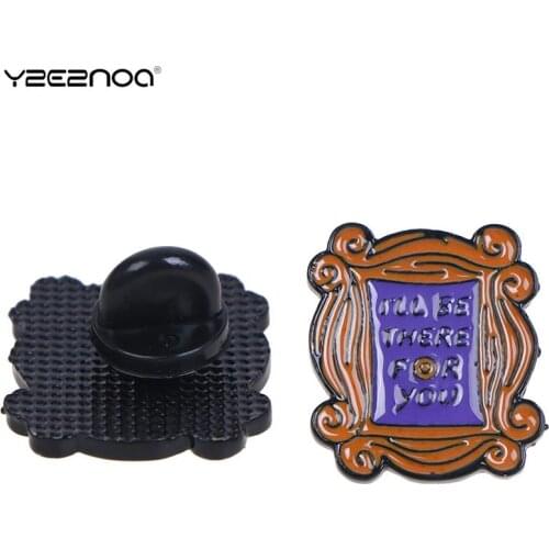 Friends Enamel Pin Monicas Apartament Door 90s TV Show Jewelry Clothes Bag Badge Brooches Lapel Pin For Friendship Gift