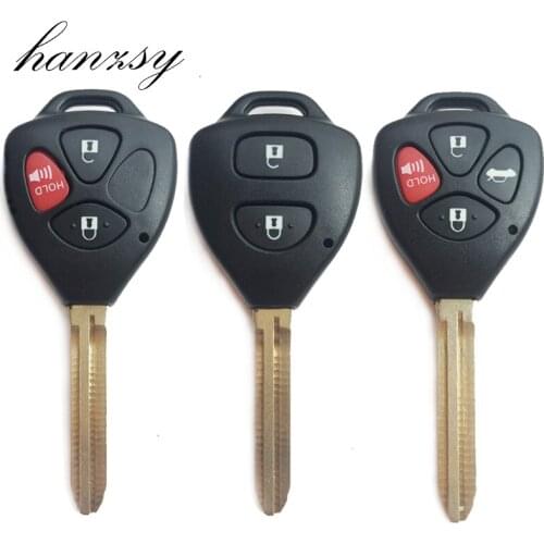 Remote Key case Shel For Toyota Corolla RAV4 Matrix Camry Yaris Venza 2/3/4 Buttons Car Key Blank Cover Fob Toy43 Blade Uncut