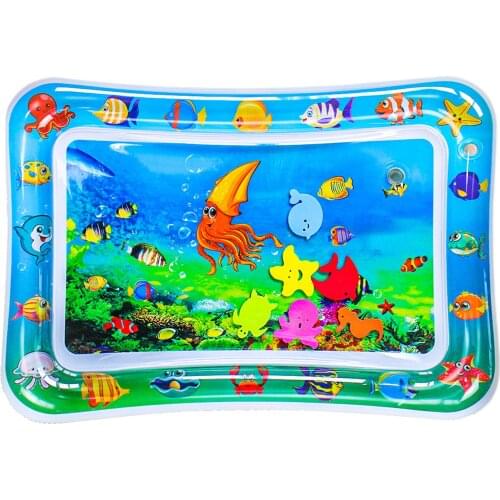 Baby Kids Water Play Mat Summer Inflatable Water Mat For Babies Safety Cushion Ice Mat Tummy Time Activity Playmat Toddler Toys